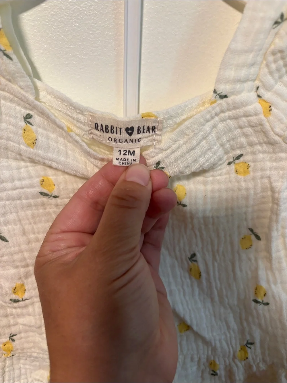 Girls White Lemon Print Matching Set - Short Sleeve Top & Pant